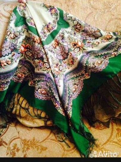 Платок с бахромой павлово-посадский платок