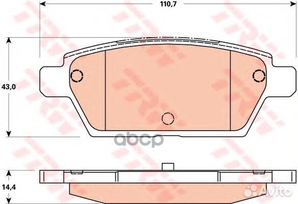 GDB3517 Колодки тормозные mazda 6 05- задние GD