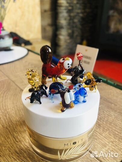 Стеклянные фигурки животных