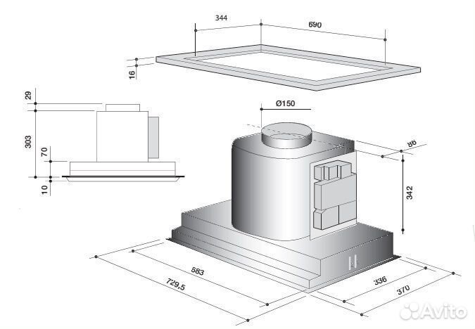 Вытяжка DE dietrich DHT1119X