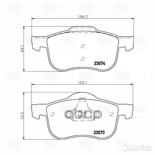 Колодки торм. для а/м Volvo S60 (00) /S80 (98)