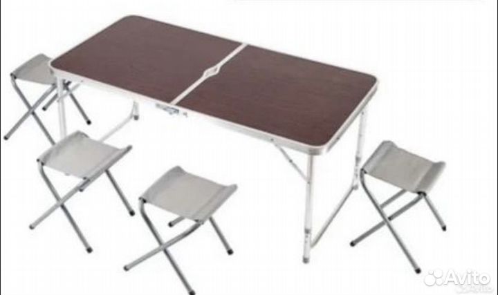 Раскладной стол туристический и 4 стула