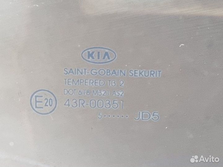 Стекло заднее правое Kia Ceed 2 рест. 1.6 G4FG MT