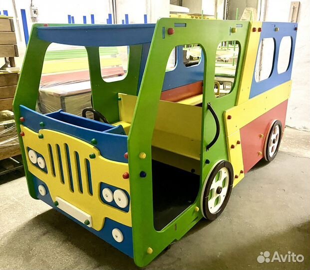 Автобус большой с крышей, уличный, игровой