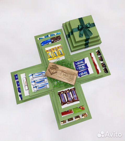 Сладкий подарок из конфет Коробка Сюрприз