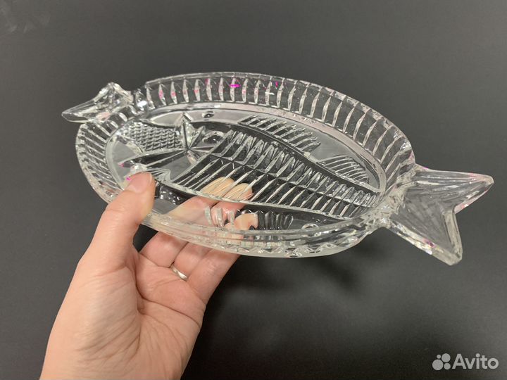 Селедочница хрусталь Ваза хрустальная СССР Хрустал