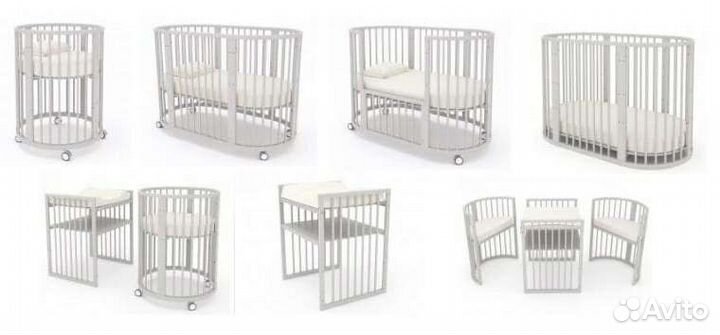 Круглая кровать-трансформер 8в1 Dreams премиум