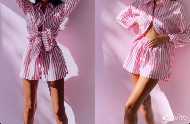 Летний женский костюм с шортами