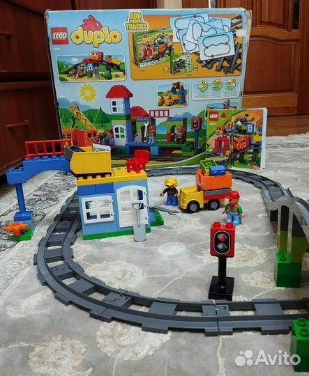 Lego duplo грузовой поезд 10508 +10506