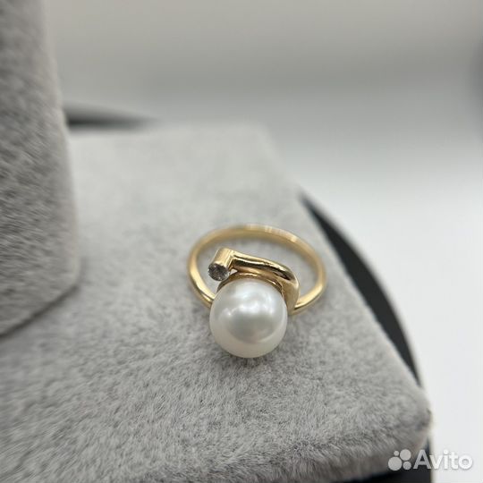 Золотое кольцо 585 с жемчугом