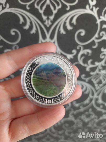 Монета 1 доллар Бегущий поросенок 2007 год серебро