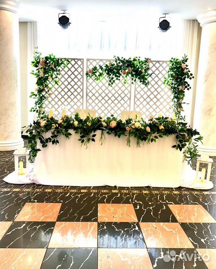 Оформление свадьбы фотозона