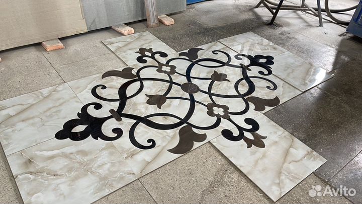 Резка плитки и керамогранита гидроабразивная