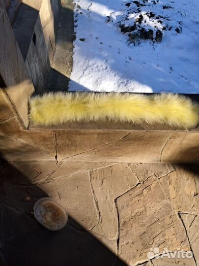 Желтый песцовый воротник