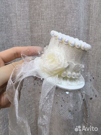 Ободок праздничный шляпка для девочки