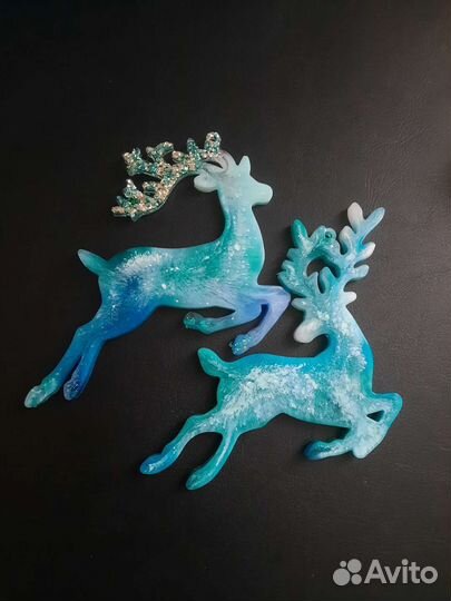 Новогодние игрушки из эпоксидной смолы