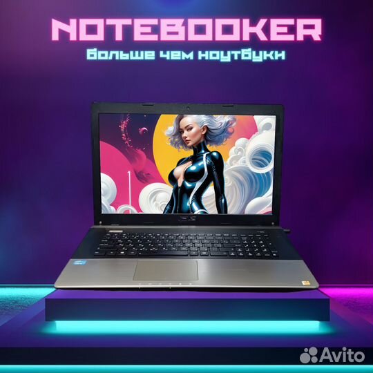 Ноутбук Asus 17 дюймов i5/16гб/SSD 240гб/win10