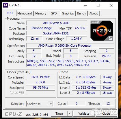 Игровой пк Ryzen 5 2600 + GeForce RTX 3060 8GB