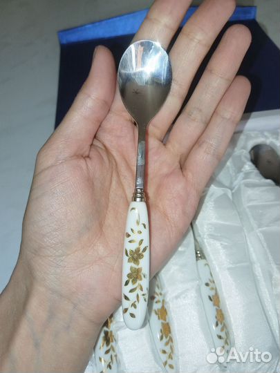 Ложки кофейные с фарфоровой вставкой