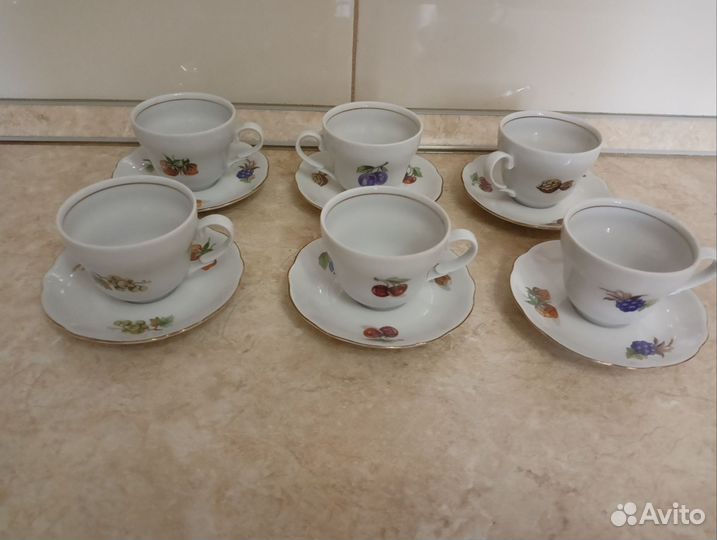 Кофейный сервиз Фрукты kahla GDR