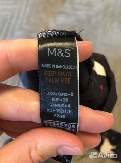 Новогодняя кофта от пижамы M&S 42 размера