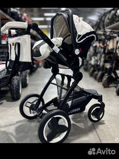 Коляска 3 в 1 эко кожа