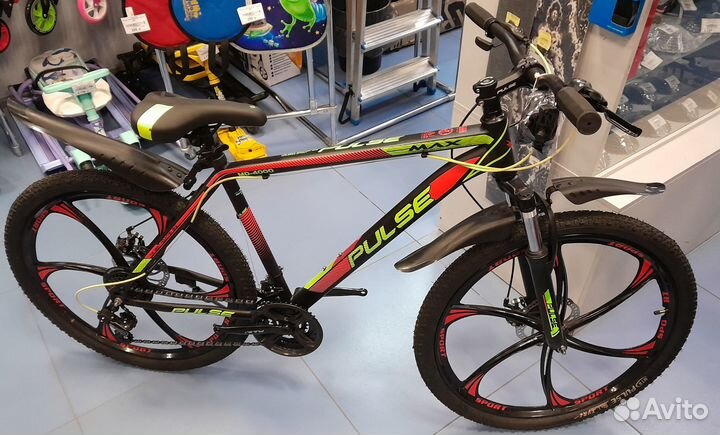 Велосипед горный 26д. Pulse литые диски черный