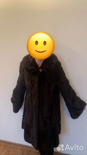 Шуба из норки с капюшоном