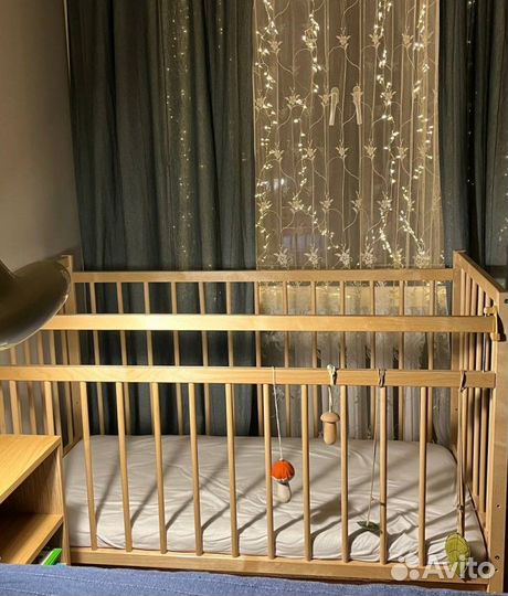 Кроватка детская 120х60 «Промтекс Мини» на колесах