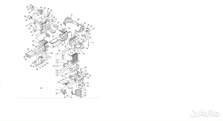 Мотор отопителя (печки салона) hitachi ZX240LC-5G