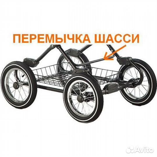 Перемычка для рамы детской коляски Цвет: Черный