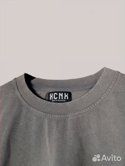 Футболка серая xcnx Universe с вышивкой варенная