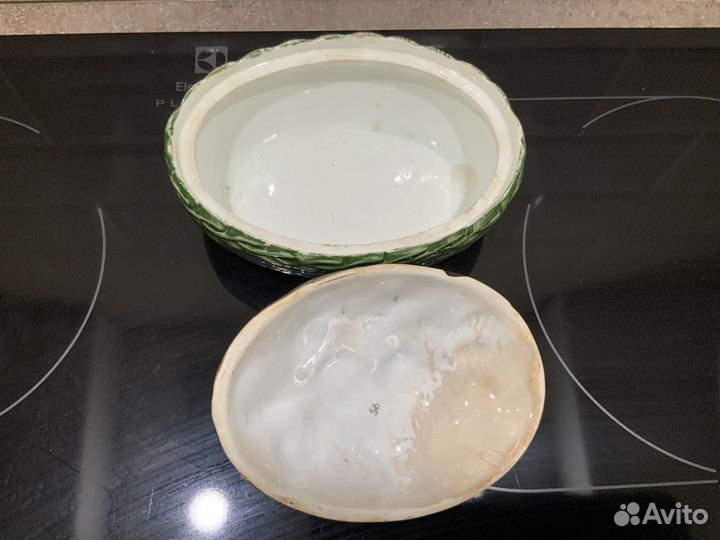 Фаянсовая масленка СССР Конаково Кузнецов