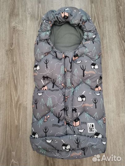 Зимний конверт в коляску leokid