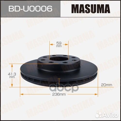 Диск тормозной передний BD-U0006 Masuma