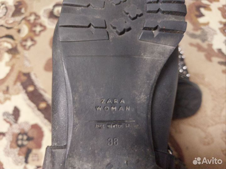 Байкерские ботинки (кожа) 38разм