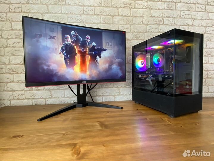 Игровой компьютер intel i3 12100f, RTX 4060, 16gb