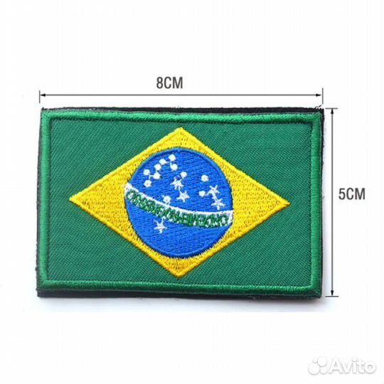 Вышивка флага Бразилии на шевроне