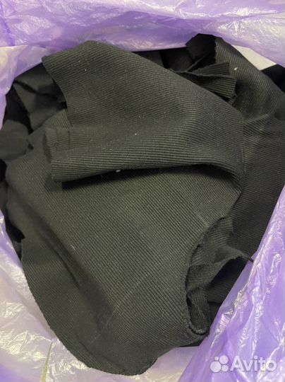 Черное кашкорсе остатки кроя