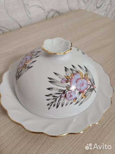 Масленка фарфор СССР