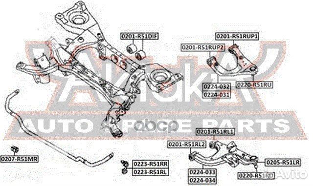 Рычаг подвески нижний зад лев Asva C5011L, C5011R