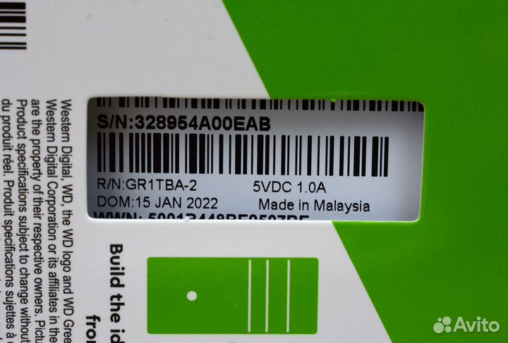 Ссд диск 1 тб WD green 2,5