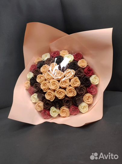 Шоколадные Розы - 51 шт в Букете