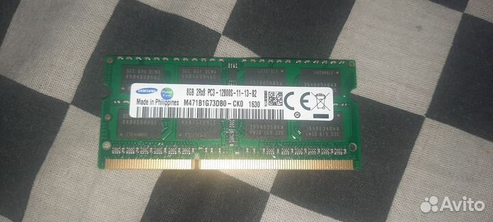 Оперативная память samsung ddr3 для ноутбука 8gb