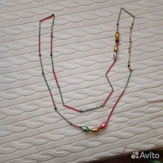 Елочная гирлянда СССР стеклярус