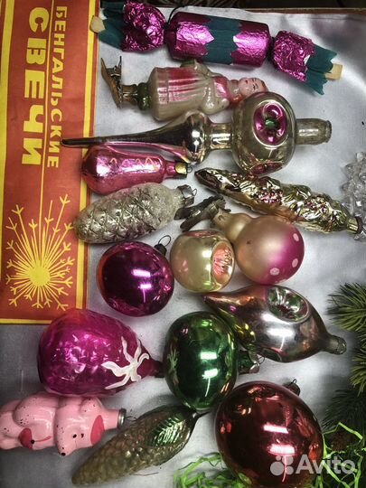 Елочные игрушки СССР одним лотом