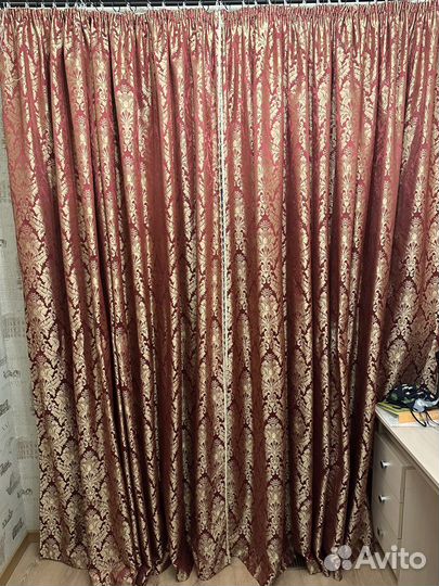 Шторы жаккардовые с ламбрекеном