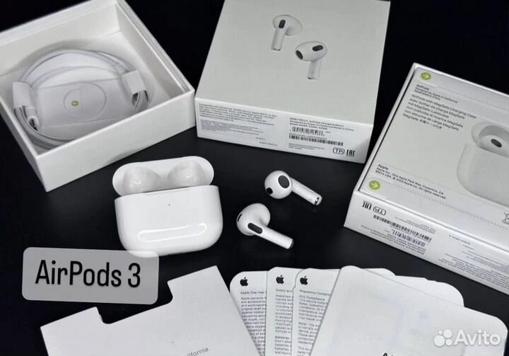 Airpods 2/3/Pro/Pro 2 + Чехол (Гарантия+Доставка)