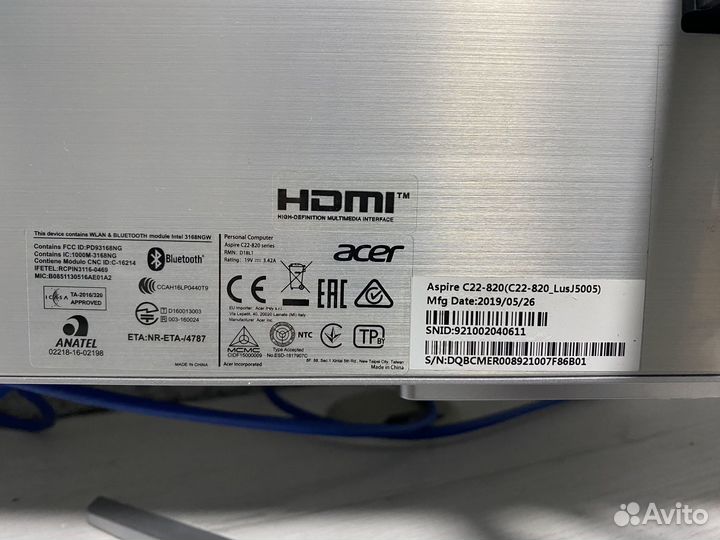 Моноблок Acer Aspire C22-820