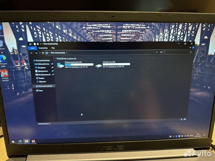 Ноутбук asus s510un ssd120 1tb hdd i5/8250U